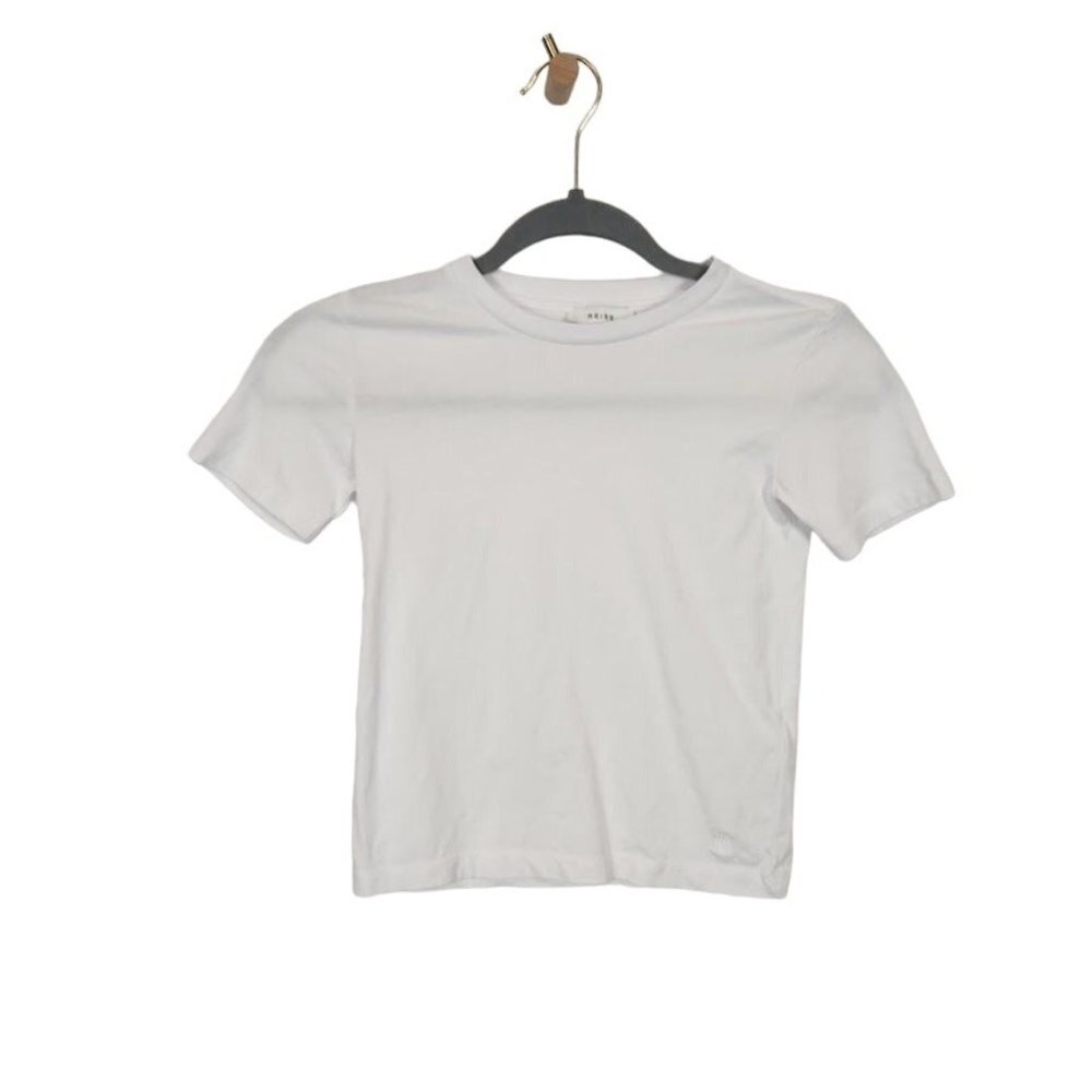 Reiss Kid's Short Sleeve Crewneck‎ Basic Tee in White